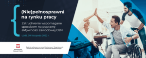 Plakat (Nie)pełnosprawni na rynku pracy